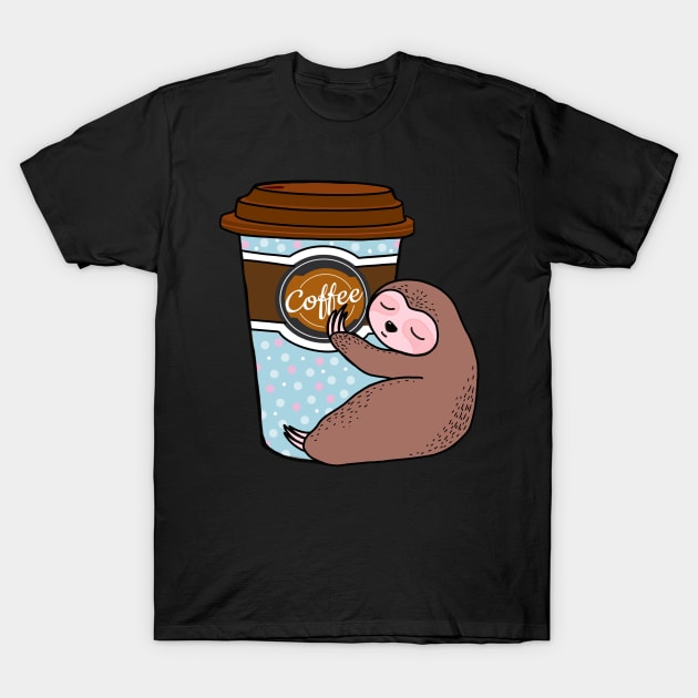 Sloth and coffee T-Shirt by Collagedream